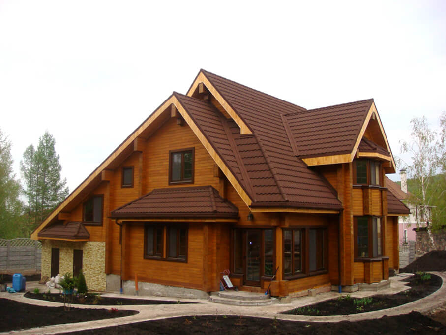 Дома из бруса - лучшие проекты деревянных домов. Новинки дизайна + фото